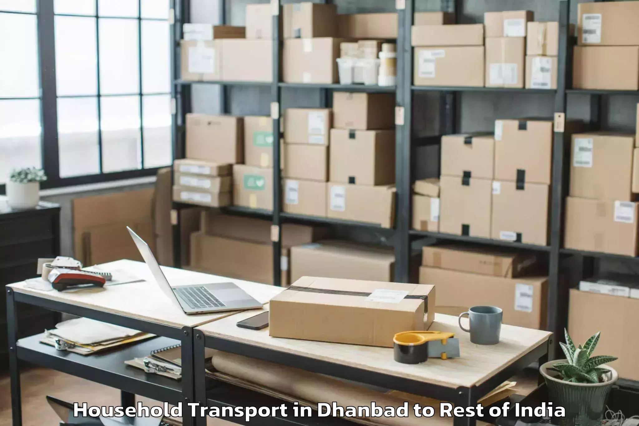 Book Dhanbad to Kurara Rural Household Transport Online